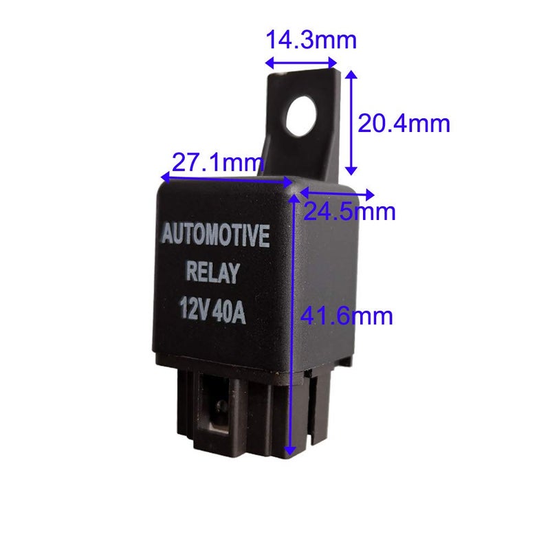 Gebildet 2pcs Car Relay Harness 12V 40A 4 Pin SPST Harness Sockets with Color-Labeled Wires for Automotive Truck Motorcycle Boat - Image 4